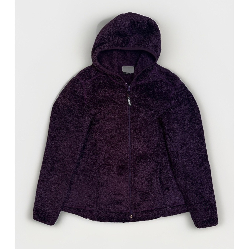 Sahalie Fleece Sherpa Sweater Polartec Purple Full Zip Womens Size Medium